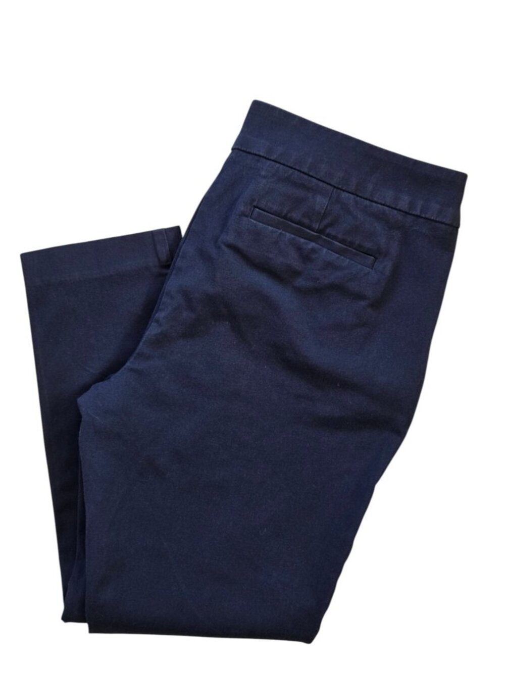 LOFT Outlet Dress Slacks Pants Women's 14P Navy Blue Skinny Ankle Zip Pockets - Picture 2 of 13